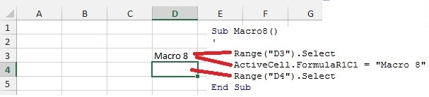Recording a macro